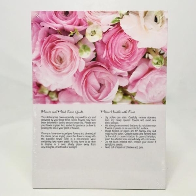 Pink Peony Folding Card x 25