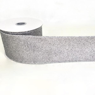 Pewter Sparkle Ribbon 63mm