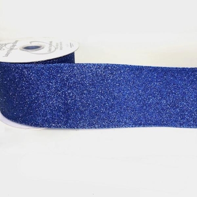Royal Blue Sparkle Ribbon 63mm
