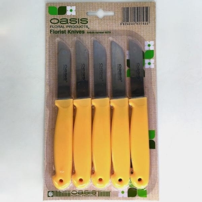 Yellow Florist Knives x 5