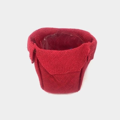 Red Hessian Bag 12.5cm