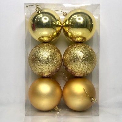 Gold Bauble 10cm x 6