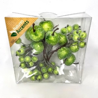 Green Frosted Apple & Berry Box 9cm