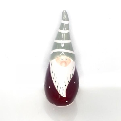Burgundy Ceramic Gonk 14cm