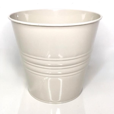 Ivory Zinc Pot 16cm