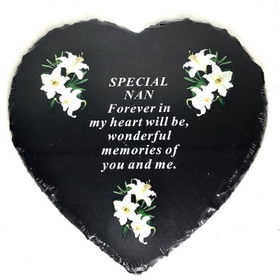 Special Nan Heart Slate 20cm