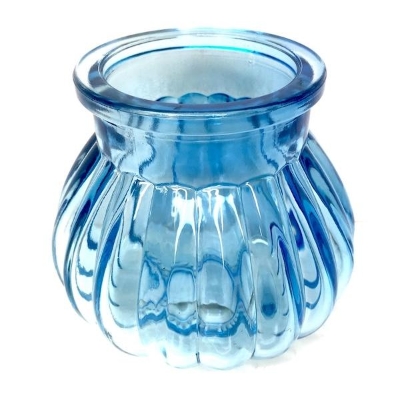 Blue Glass Bubble Vase 7.5cm