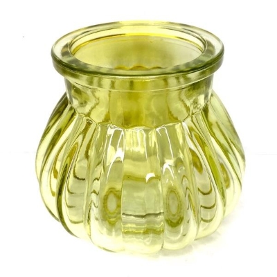 Yellow Glass Bubble Vase 7.5cm