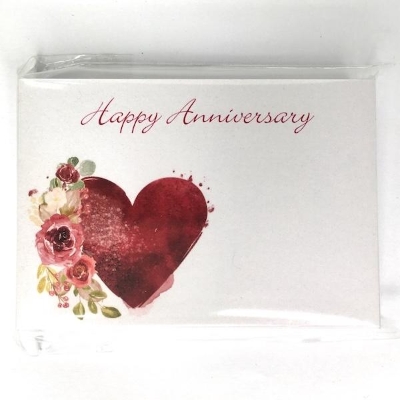 Happy Anniversary Heart Small Florist Cards