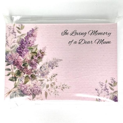In Loving Memory Lavender Small Florist Cards