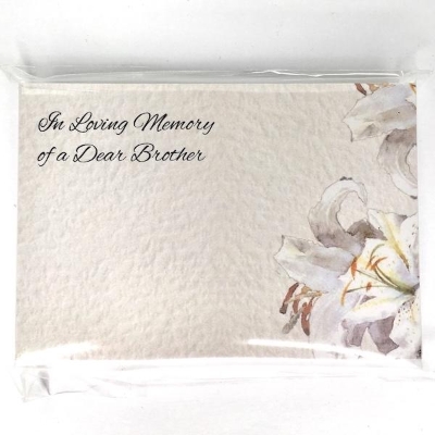 In Loving Memory Lily Heart Small Florist Cards