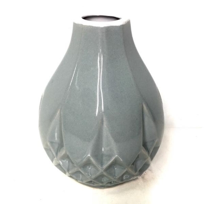 Grey Ceramic Pico Vase 19cm
