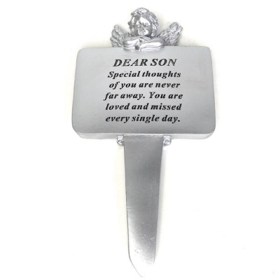 Son Silver Cherub Stake 22cm