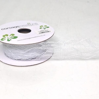White Lace Ribbon 30mm