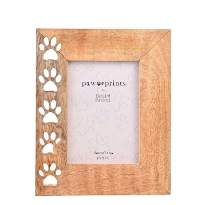 Paw Prints Wood Frame 26cm
