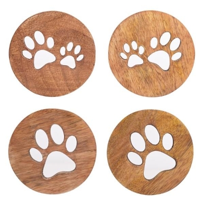 Paw Prints Coasters 10cm