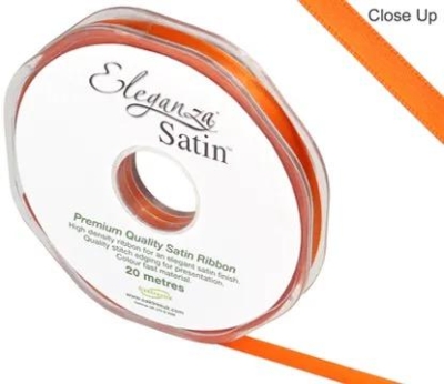 Orange Satin Ribbon 6mm 