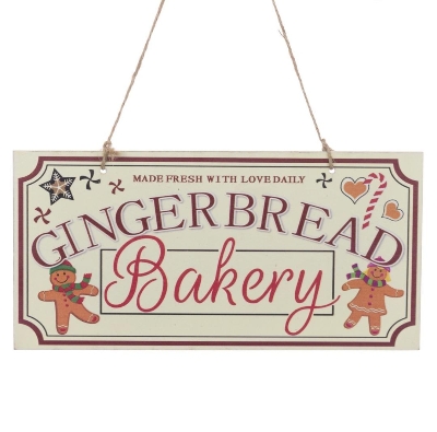 Gingerbread Bakery Sign 25cm
