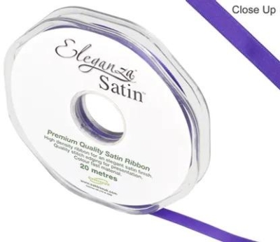 Purple Satin Ribbon 6mm 