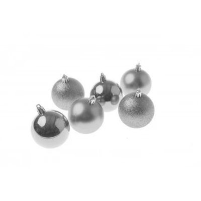 Silver Bauble 6cm x12