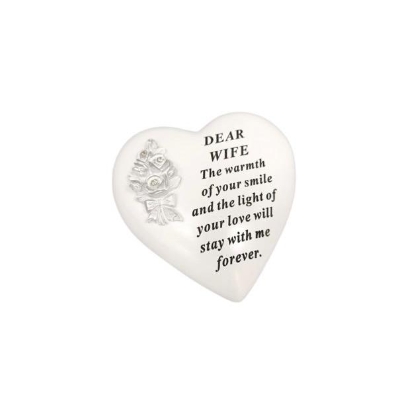 Wife Silver Roses Heart