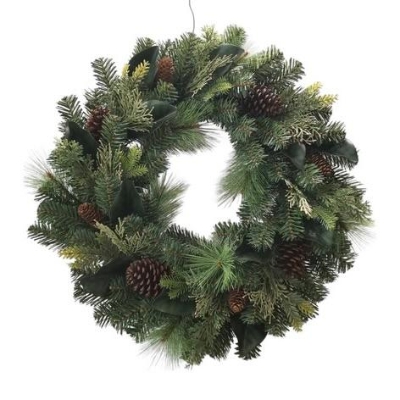 Magnolia & Cone Wreath 75cm