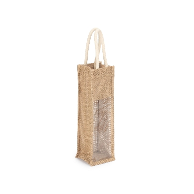 Single Bottle Jute Bag 45cm