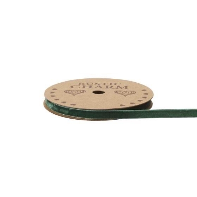 Dark Green Velvet Ribbon 10mm
