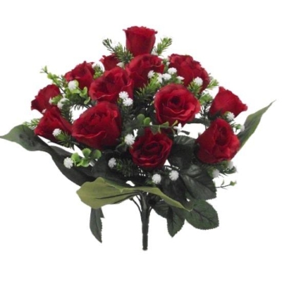 Red Rosebud Gyp Bush 40cm