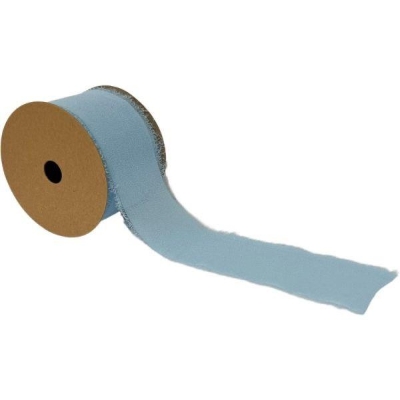 Blue Frayed Boho Chiffon 5yds