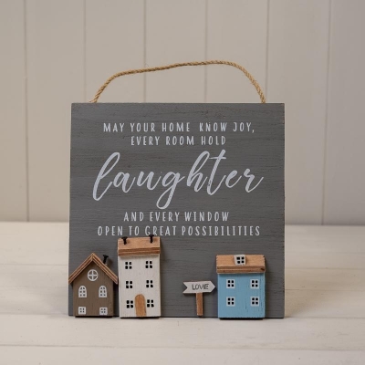 Wooden Plaque 'May Your Home' 20cm