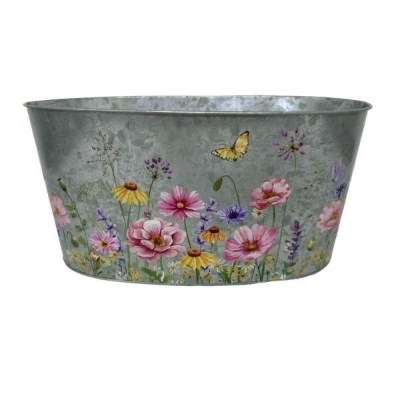 Floral Butterfly Oval Planter 29cm