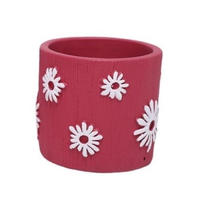 Red Daisy Pot 9cm