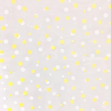 Cream And White Polka Dot Cellophane 100m