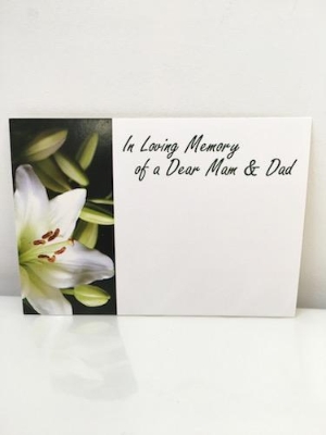 Florist Cards Mam & Dad x 6