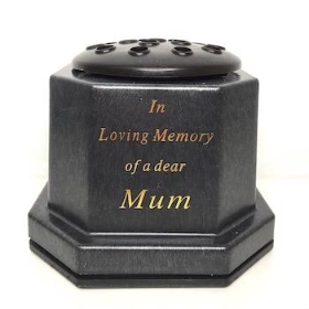 Black In Loving Memory Mum Memorial Pot