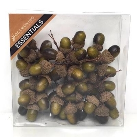 Green Brown Acorn Pick x 48
