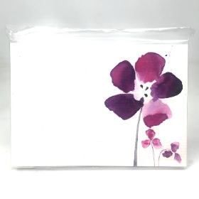 Water Colour Flower Small Florists Card Pack Of 50