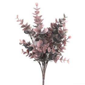 Dark Brown Flocked Eucalyptus Bush 30cm