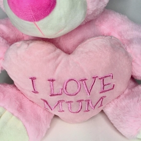 Pink I Love Mum Bear 38cm