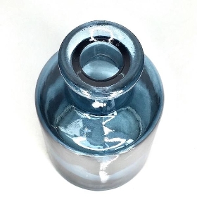 Blue Glass Bottle Vase 12.5cm