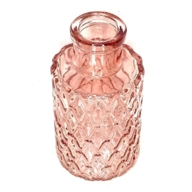 Rose Glass Geometric Vase 9.5cm