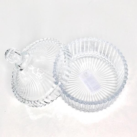 Clear Glass Decorative Jar 12cm