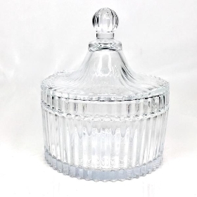 Clear Glass Decorative Jar 12cm