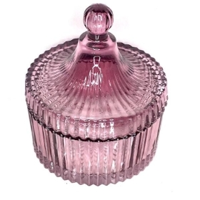 Amethyst Glass Decorative Jar 12cm