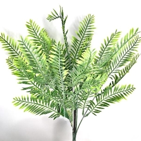 48 x Green Frosted Fern Bush 38cm