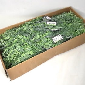 48 x Green Frosted Fern Bush 38cm