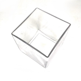 Clear Glass Cube 14cm