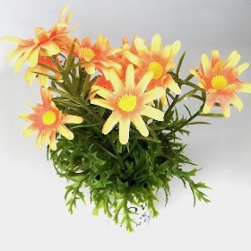 Orange Daisies in Tin Pot 27cm
