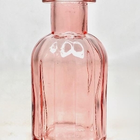 Pink Glass Flora Bottle 10cm